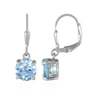 Sky Blue Topaz Silver Earrings