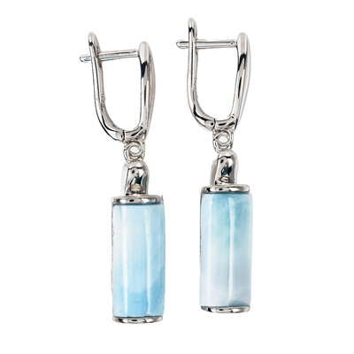 Earrings with cheapest Larimar, European product, Silver 925