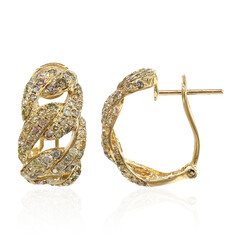 14K SI2 Fancy Diamond Gold Earrings (CIRARI)