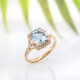 14K AAA Brazilian Aquamarine Gold Ring (CIRARI)