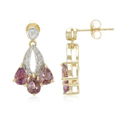 18K Unheated Padparadscha Sapphire Gold Earrings (AMAYANI)