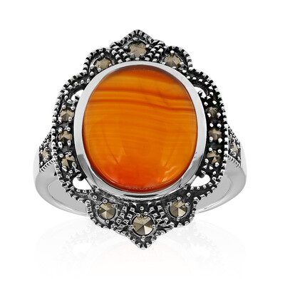 Carnelian Silver Ring (Annette classic)