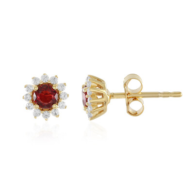 Tanzanian Ruby Silver Earrings