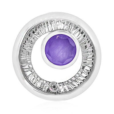 Lavender Jade Silver Pendant (MONOSONO COLLECTION)