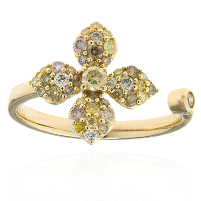 14K SI2 Fancy Diamond Gold Ring (CIRARI)