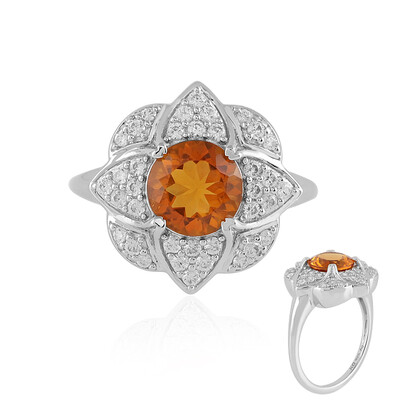 Madeira Citrine Silver Ring