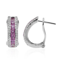 14K Pink Sapphire Gold Earrings (CIRARI)