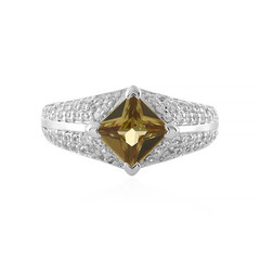 Yellow Zircon Silver Ring