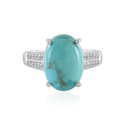 Kingman Blue Mojave Turquoise Silver Ring