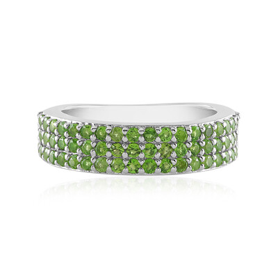 Russian Diopside Silver Ring