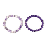 Chevron Amethyst Bracelet