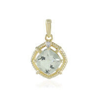 Green Amethyst Silver Pendant