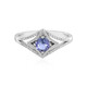 Unheated Tanzanite Silver Ring