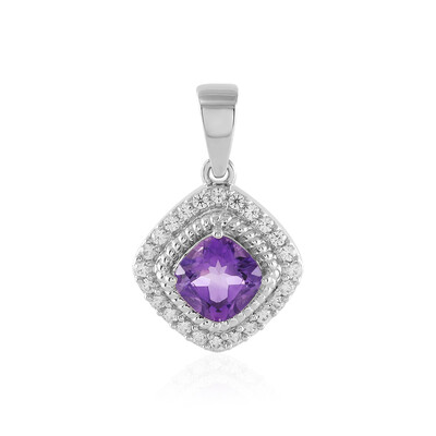 Siberian Amethyst Silver Pendant