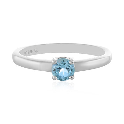 Swiss Blue Topaz Silver Ring