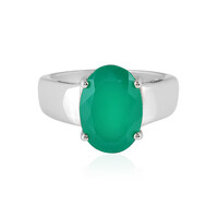 Green Onyx Silver Ring