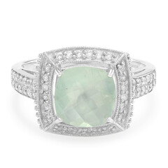 Prehnite Silver Ring