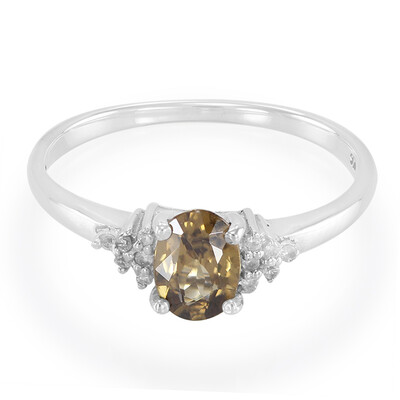 Cinnamon Zircon Silver Ring