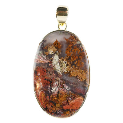 Java moss agate Silver Pendant