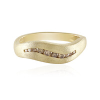 I2 Champagne Diamond Silver Ring