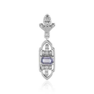 Unheated Ceylon Blue Sapphire Silver Pendant