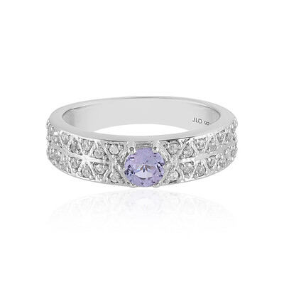 Unheated Tanzanite Silver Ring