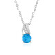 Neon Blue Apatite Silver Necklace