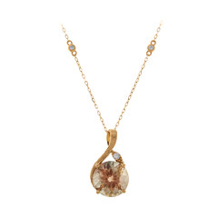 14K Sunstone Gold Necklace (Smithsonian)