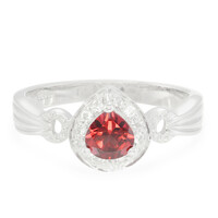 Mozambique Garnet Silver Ring