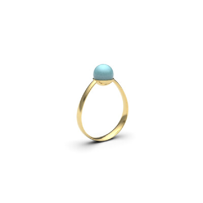 Larimar Silver Ring