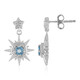 Swiss Blue Topaz Silver Earrings