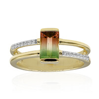 9K Bi Colour Tourmaline Gold Ring