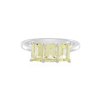 Lemon Quartz Silver Ring