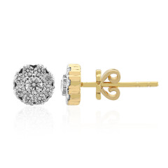 18K VVS1 (G) Diamond Gold Earrings