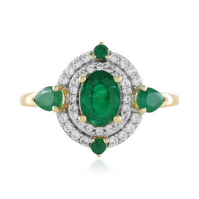 9K Zambian Emerald Gold Ring