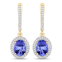 9K Tanzanite Gold Earrings (SUHANA)