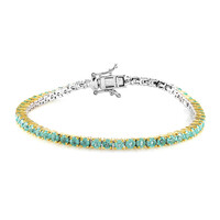 Fluoro Green Apatite Silver Bracelet (Gems en Vogue)