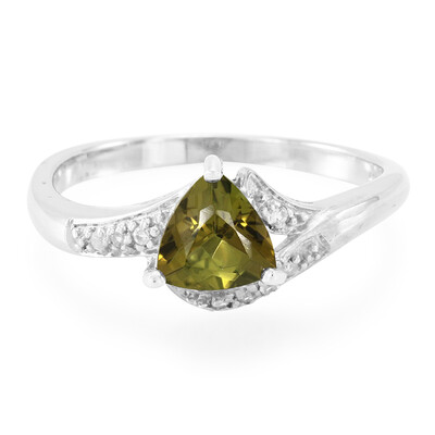 Cuprian Tourmaline Silver Ring