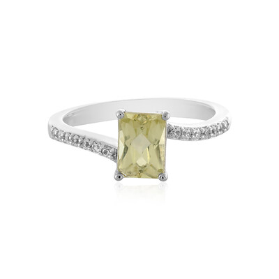 Canary Kunzite Silver Ring