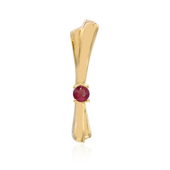 9K Red Beryl Gold Pendant