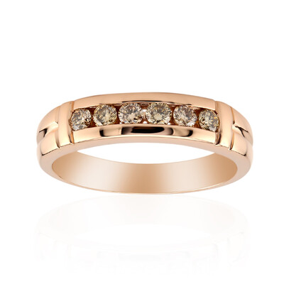 9K SI1 Argyle Rose De France Diamond Gold Ring (Annette)