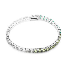 White Topaz Silver Bracelet