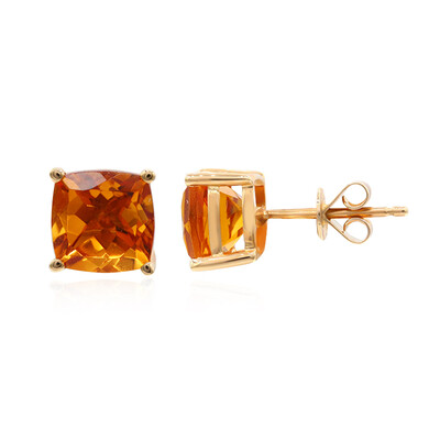 10K Madeira Citrine Gold Earrings