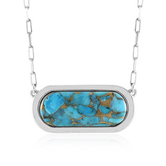 Mojave Blue Copper Turquoise Silver Necklace (Faszination Türkis)