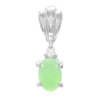 Imperial Chrysoprase Silver Pendant