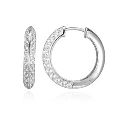 White Topaz Silver Earrings(Adela Silber)