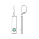 Russian Emerald Silver Earrings (MONOSONO COLLECTION)