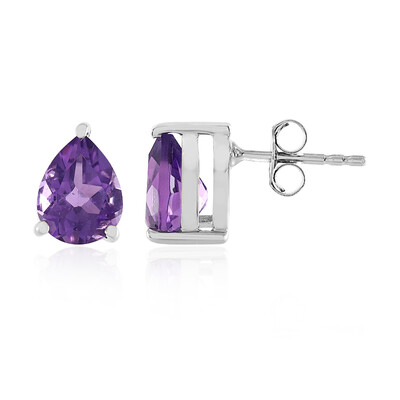 Moroccan Amethyst Silver Earrings