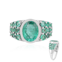 Zambian Emerald Platinum Ring (KM by Juwelo)