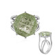 Green Amethyst Silver Ring